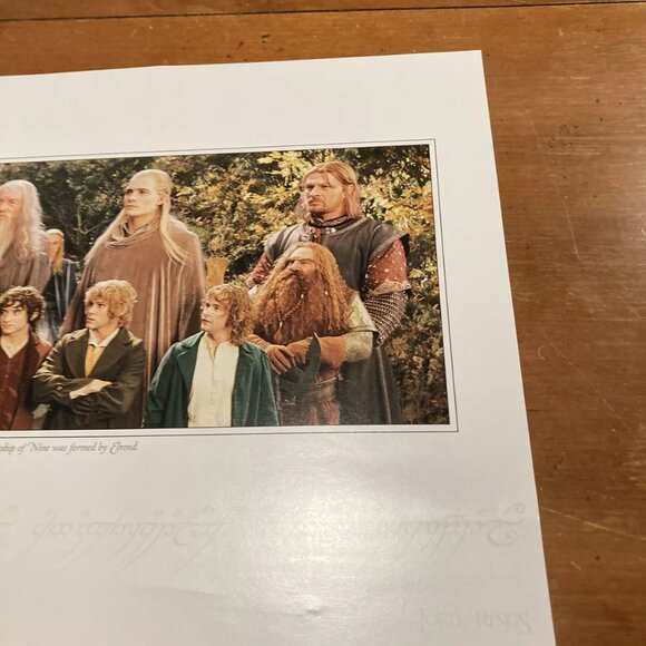 Lord of the Rings Fellowship Of The Ring Lithograph Formed By Elrond - Fan Club - Picture 3 of 6